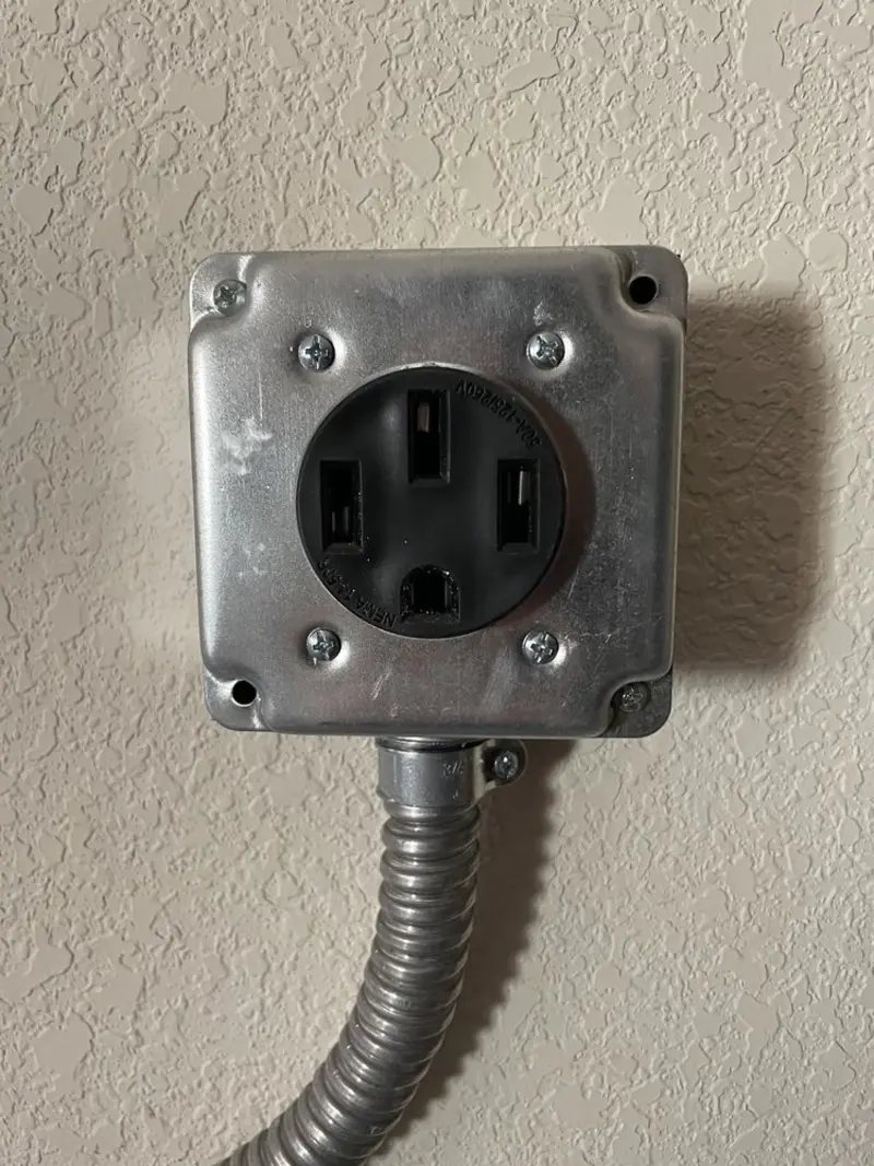 NEMA 14-50 outlet installed for Smart Home Electrical in Bradenton